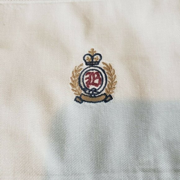 Bugle Boy L Khaki Embroidered Button Up Shirt - Picture 12 of 12